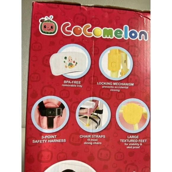 Cocomelon Fold N Go Booster Seat with Tray Feeding Chair for Babies BPA Free NEW - Picture 7 of 14